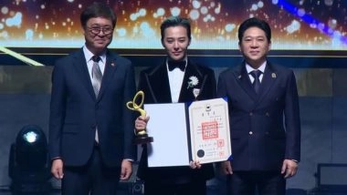 ‘King of K-Pop’ G-Dragon Honoured With Okgwan Order of Cultural Merit, BIGBANG Leader Becomes Youngest Recipient of South Korea’s Highest Cultural Award (Watch Video)