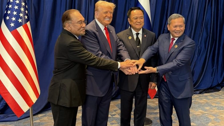Thailand-Cambodia Sign Peace Deal in Presence of Donald Trump and Anwar Ibrahim, Pledge Regional Stability