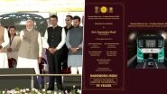 Mumbai Metro Line 3 Inaugurated: PM Narendra Modi Inaugurates Final Phase of 2B Between Atre Chowk and Cuff Parade; Launches Mumbai One App (Watch Videos)