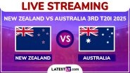 New Zealand vs Australia Live Streaming Online, 3rd T20I 2025: How To Watch NZ vs AUS Cricket Match Free Live Telecast on TV?