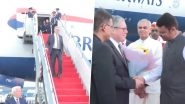 UK Prime Minister Keir Starmer Arrives in Mumbai for First Official Visit, Set to Meet EAM S Jaishankar Today (Watch Video)