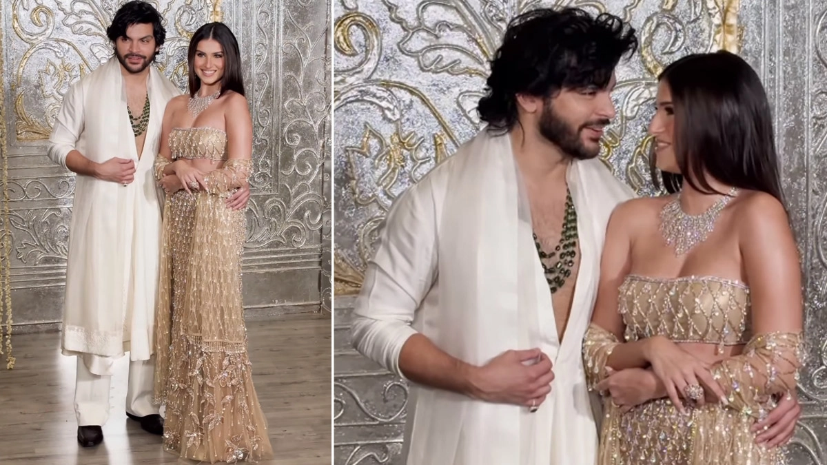 Tara Sutaria and Veer Pahariya Make First Red Carpet Appearance as a Couple at Manish Malhotra's Diwali Bash; Hold Hands and Pose for Paparazzi (Watch Video) | LatestLY