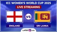 England Women vs Sri Lanka Women Free Live Streaming Online of ICC Women&rsquo;s Cricket World Cup 2025: How To Watch ENG-W vs SL-W CWC Match Free Live Telecast in India?