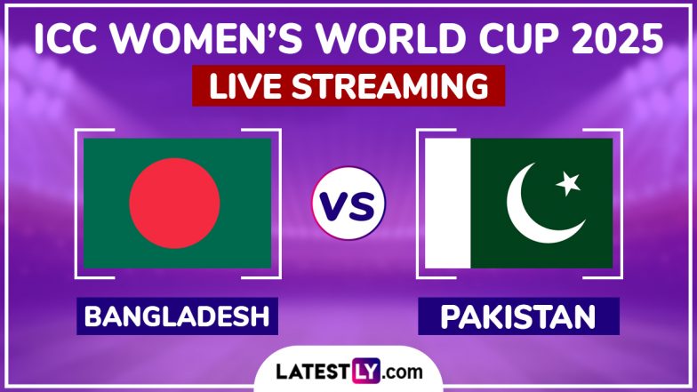 Bangladesh Women vs Pakistan Women Free Live Streaming Online of ICC Women's Cricket World Cup 2025: How To Watch BAN-W vs PAK-W CWC Match Free Live Telecast in India?