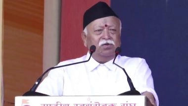 Mohan Bhagwat Says ‘Pahalgam Attack Revealed India’s True Friends’ During Public Address on RSS 100th Anniversary (Watch Video)