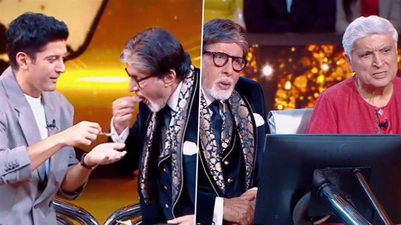 ‘Kaun Banega Crorepati 17’: Amitabh Bachchan Recalls Feeling Like a Novice in Front of Farhan Akhtar While Shooting for ‘Lakshya,’ Shares Fond Memories of Working With Javed Akhtar (Watch Video)