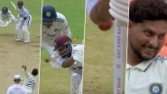 Bowled! Kuldeep Yadav Bamboozles Shai Hope With A Ripper During IND vs WI 1st Test 2025 Match (Watch Video)