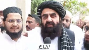 Afghanistan Foreign Minister Amir Khan Muttaqi Visits Uttar Pradesh’s Darul Uloom, Signals Stronger Ties With India (Watch Video)