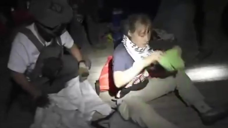 Greta Thunberg Arrested: Israeli Forces Intercept Global Sumud Flotilla en Route to Gaza, Detain Climate Activist (Watch Video)