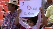 Little Girl Displays Poster Showing Admiration for Shubman Gill and KL Rahul During IND vs WI 1st Test 2025 (See Pic)