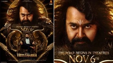 ‘Vrusshabha’: Malayalam Superstar Mohanlal’s Eagerly Awaited Film to Now Hit Screens on November 6 (View Post)