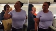 &lsquo;Mind Your Own F*cking Business&rsquo;: Woman Refuses To Let Passengers Disembark Flight in Baltimore, Demands Daughter Exit First (Video)
