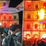 Air India Flight 171 Crash-Themed Durga Puja Pandal in West Bengal Sparks Massive Online Outrage (Watch Video)