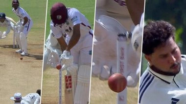 Castled! Kuldeep Yadav Dismisses West Indies Captain Roston Chase With An Unplayable Delivery During IND vs WI 1st Test 2025 (Watch Video)