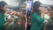 Kolkata Local Train Chaos: Woman Sprays Pepper on Passengers Over Seat Dispute, Detained (Video)