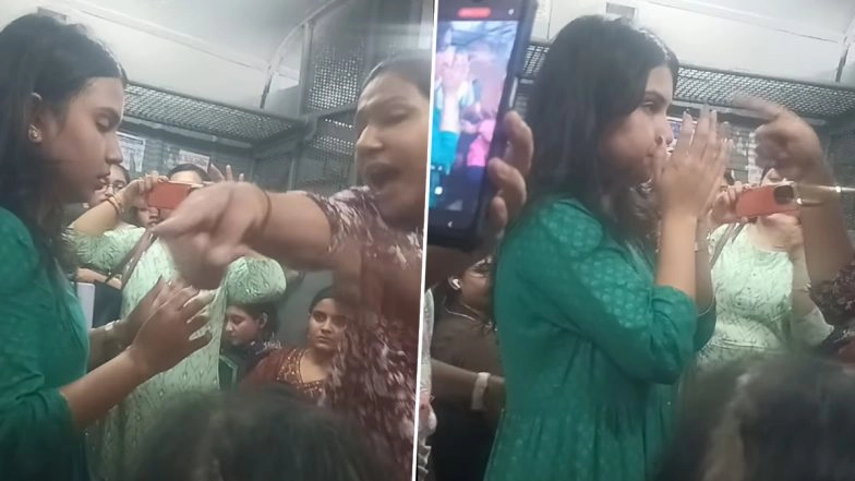 Kolkata Local Train Chaos: Woman Sprays Pepper on Passengers Over Seat Dispute, Detained (Video)