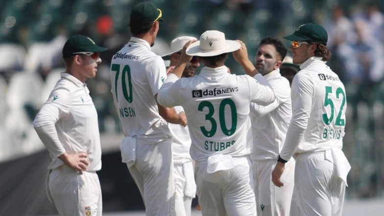 PAK vs SA 2nd Test 2025 Day 3 Stumps: Senuran Muthusamy, Kagiso Rabada Lead South Africa's Charge; Babar Azam Gives Pakistan Hope