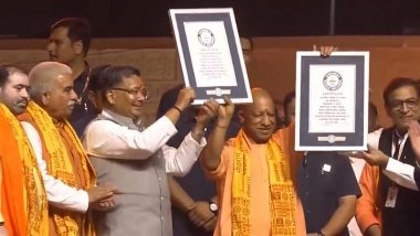 Ayodhya Deepotsav 2025 Sets New World Record for Lighting 26.17 Lakh Diyas and Most People Performing Diya Rotation (Videos)