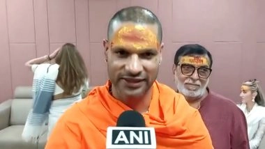 Shikhar Dhawan Joins Bhasma Aarti Ritual at Shri Mahakaleshwar Temple (Watch Video)