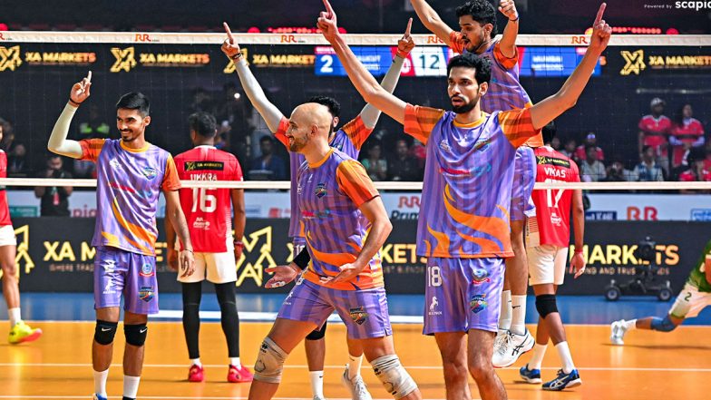 PVL 2025: Mumbai Meteors Booked Spot in Prime Volleyball League Season Four Final With Win Over Goa Guardians