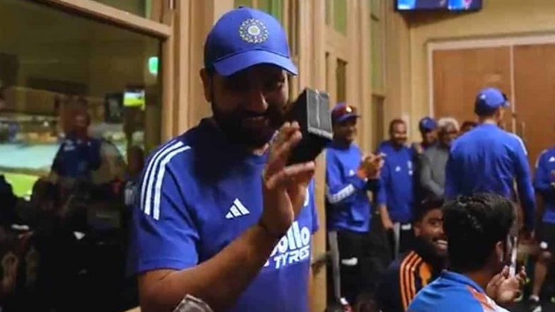Rohit Sharma Receives ‘Impact Player of the Series’ Award Following ODI Century Against Australia in Sydney (Watch Video)