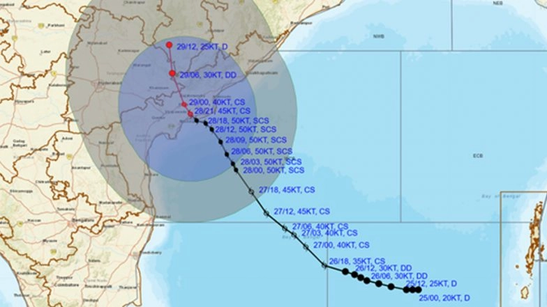 Atualização do mês do ciclone: IMD diz que tempestade ciclônica severa enfraquecerá para manter a intensidade durante as próximas 6 horas após cruzar a costa de Andhra Pradesh Atualização do mês do ciclone: IMD diz que tempestade ciclônica severa enfraquecerá para manter a intensidade durante as próximas 6 horas após cruzar a costa de Andhra Pradesh