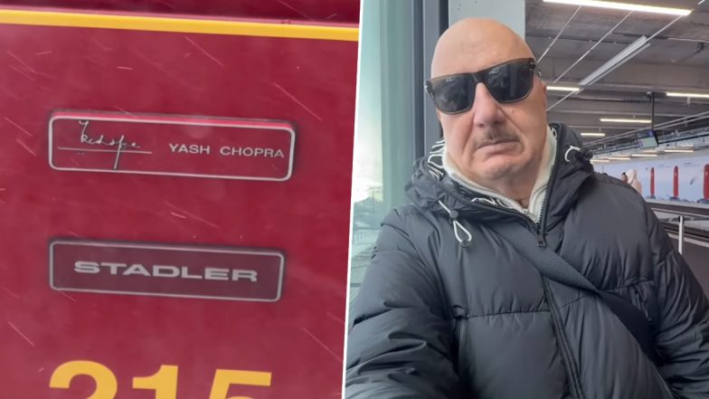 Anupam Kher Marvels at Yash Chopra’s Achievement, Captures Jungfrau Railway’s ‘Yash Chopra Train’ in Switzerland (See Post)