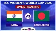 India Women vs Bangladesh Women Free Live Streaming Online of ICC Women&rsquo;s Cricket World Cup 2025: How To Watch IND-W vs BAN-W CWC Match Free Live Telecast in India?