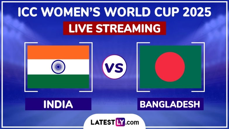 India Women vs Bangladesh Women Free Live Streaming Online of ICC Women&rsquo;s Cricket World Cup 2025: How To Watch IND-W vs BAN-W CWC Match Free Live Telecast in India?