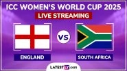 England Women vs South Africa Women Free Live Streaming Online of ICC Women's Cricket World Cup 2025: How To Watch ENG-W vs SA-W CWC Match Free Live Telecast in India?