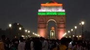 Diwali 2025: India Gate and Rashtrapati Bhavan Illuminate in Colourful Lights on Deepavali (Watch Video)