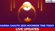 Karwa Chauth 2025 Moonrise Time Today, October 10, Live News Updates: BJP MP Manoj Tiwari Performs Karwa Chauth Rituals With Wife in Delhi