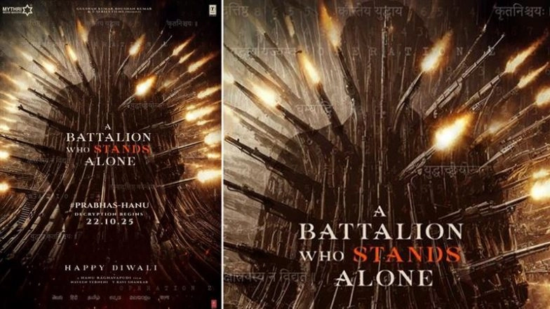 Diwali 2025: Prabhas Teams Up With Hanu Raghavapudi for New Pre-Independence Film; Makers Tease Soldier Pre-Look Poster Ahead of Title Reveal (View Post)