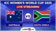 Australia Women vs South Africa Women Free Live Streaming Online of ICC Women&rsquo;s Cricket World Cup 2025: How To Watch AUS-W vs SA-W CWC Match Free Live Telecast in India?