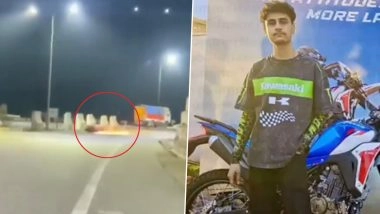 Mandi: 22-Year-Old Biker Dies While Filming High-Speed Stunt for Instagram Reels Near Malori Tunnel; Videographer Booked for Provoking Fatal Crash (Video)