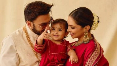 Deepika Padukone and Ranveer Singh Reveal Daughter Dua’s Face for the First Time in Heartwarming Diwali Post (View Pics)