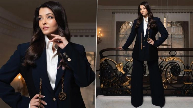 Aishwarya Rai Bachchan Exudes Royal Elegance in Black Sherwani-Style Outfit by Manish Malhotra Ahead of Her 52nd Birthday – See Pics