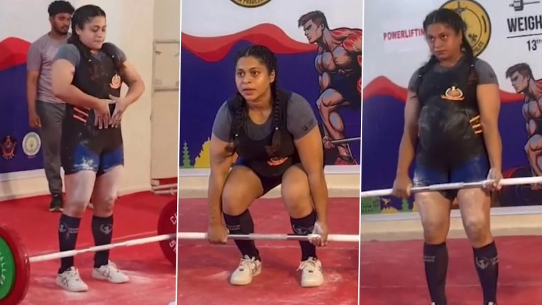 Inspirational! 7-Month Pregnant Delhi Cop Sonika Yadav Lifts 145 Kg to Win Bronze Medal in All India Police Weightlifting Cluster 2025-26 (Watch Video)