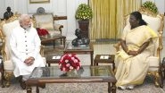 Diwali 2025: PM Narendra Modi Calls on President Droupadi Murmu at Rashtrapati Bhavan To Exchange Deepawali Greetings (See Pics)