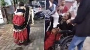 Jabalpur: Woman Returning Home After Playing Garba Hit by Vehicle in MP, Traffic Constable Lifts Her on Shoulders and Rushes to Hospital; Video Goes Viral