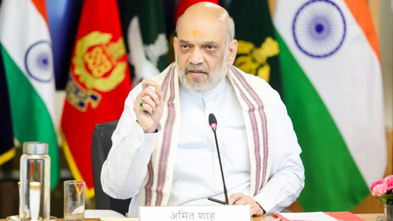 Amit Shah Chairs Jammu and Kashmir Security Meeting, Says ‘Security Forces Have Full Freedom To Crush Enemies’ (See Pics)