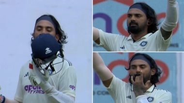 KL Rahul Smashes First Test Century at Home in Over 8 Years, Dedicates Celebration to Newborn Daughter Evaarah During IND vs WI 1st Test 2025 (Watch Video)