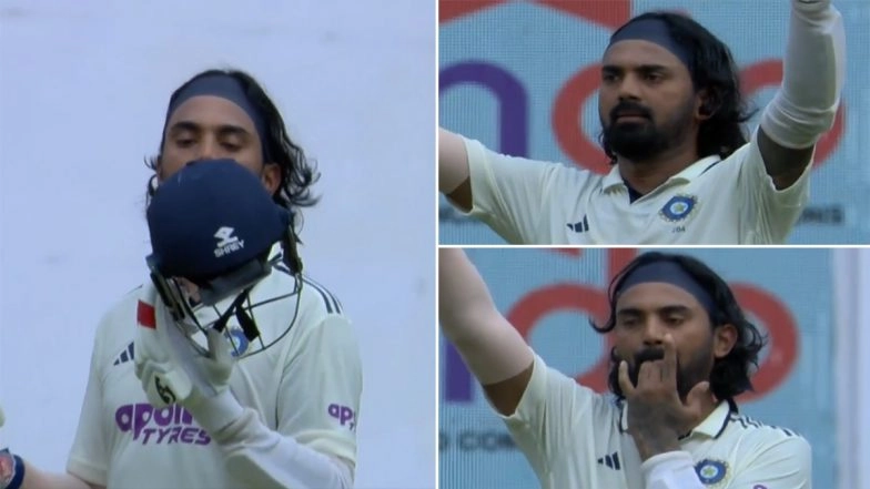 KL Rahul Smashes First Test Century at Home in Over 8 Years, Dedicates Celebration to Newborn Daughter Evaarah During IND vs WI 1st Test 2025 (Watch Video)