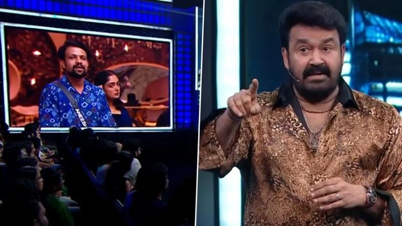 &lsquo;Bigg Boss Malayalam 7&rsquo; Weekend Episode: Mohanlal Confronts Aneesh Over PR Controversy, Schools Shanavas for Ruining Task (Watch Videos)