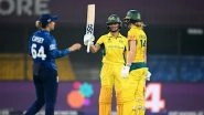 Australia Women Beat England Women by Six Wickets in ICC Women&rsquo;s World Cup 2025; Ashleigh Gardner and Annabel Sutherland&rsquo;s Heroics Power Aussies to Top of Table