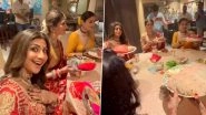 Karwa Chauth 2025: Shilpa Shetty Celebrates Karwa Chauth With Raveena Tandon at Anil and Sunita Kapoor&rsquo;s Residence (Watch Video)