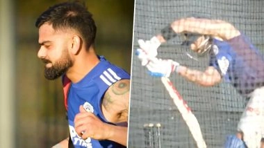 Virat Kohli Spotted Batting With Intense Focus in Nets Ahead of IND vs AUS 1st ODI 2025 (Watch Video)