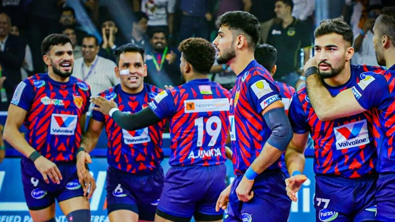 PKL 2025: Dabang Delhi KC Book Finals Berth After Clinching Thrilling Tiebreaker Win Against Puneri Paltan in Qualifier 1