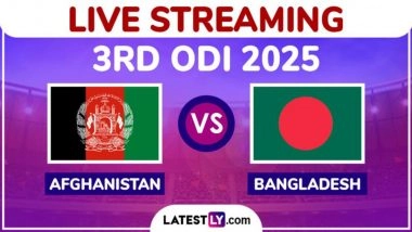 Afghanistan vs Bangladesh Free Live Streaming Online, 3rd ODI 2025: How To Watch AFG vs BAN Cricket Match Live Telecast on TV in India?