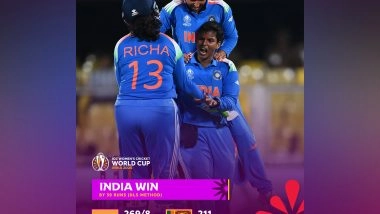 Sports News | Women's World Cup 2025: India Defeat SL by 59 Runs